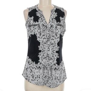 Black and White sleeveless tunic by INC